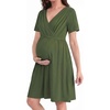image:imageEkouaer Women 3 in 1 Labor and Delivery Gown Split Front Flap Maternity Hospital Dress Nursing Nightgown for BreastfeedingArmy Green