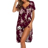 Wine Red With Flower