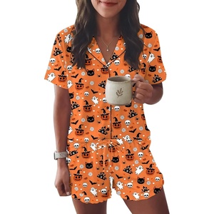 image:imageEkouaer Womens Pajama Sets Button Down Cute Ruffled Pjs Set SleepwearHalloween2