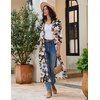image:imageEkouaer Robes for Women Long Knit Bathrobe Soft 34 Sleeves Kimono RobeBohemian Floral