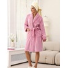 image:imageEkouaer Soft Robes for Women FluffyWarm Fleece RobeCozy Plush BathrobeA Pink