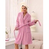 image:imageEkouaer Soft Robes for Women FluffyWarm Fleece RobeCozy Plush BathrobeA Pink
