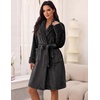 image:imageEkouaer Soft Robes for Women FluffyWarm Fleece RobeCozy Plush BathrobeBlack