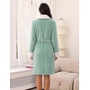 image:imageEkouaer Soft Robes for Women FluffyWarm Fleece RobeCozy Plush BathrobeGreen