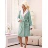 image:imageEkouaer Soft Robes for Women FluffyWarm Fleece RobeCozy Plush BathrobeGreen