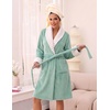 image:imageEkouaer Soft Robes for Women FluffyWarm Fleece RobeCozy Plush BathrobeGreen