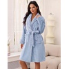image:imageEkouaer Soft Robes for Women FluffyWarm Fleece RobeCozy Plush BathrobeLight Blue