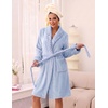image:imageEkouaer Soft Robes for Women FluffyWarm Fleece RobeCozy Plush BathrobeLight Blue