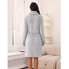 image:imageEkouaer Soft Robes for Women FluffyWarm Fleece RobeCozy Plush BathrobeLight Grey