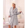 image:imageEkouaer Soft Robes for Women FluffyWarm Fleece RobeCozy Plush BathrobeLight Grey