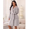 image:imageEkouaer Soft Robes for Women FluffyWarm Fleece RobeCozy Plush BathrobeLight Grey