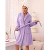image:imageEkouaer Soft Robes for Women FluffyWarm Fleece RobeCozy Plush BathrobeLilac