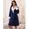 image:imageEkouaer Soft Robes for Women FluffyWarm Fleece RobeCozy Plush BathrobeNavy Blue