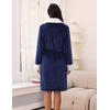 image:imageEkouaer Soft Robes for Women FluffyWarm Fleece RobeCozy Plush BathrobeNavy Blue