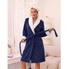 image:imageEkouaer Soft Robes for Women FluffyWarm Fleece RobeCozy Plush BathrobeNavy Blue