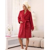 image:imageEkouaer Soft Robes for Women FluffyWarm Fleece RobeCozy Plush BathrobeRed