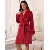 image:imageEkouaer Soft Robes for Women FluffyWarm Fleece RobeCozy Plush BathrobeRed