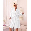 image:imageEkouaer Soft Robes for Women FluffyWarm Fleece RobeCozy Plush BathrobeWhite