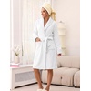 image:imageEkouaer Soft Robes for Women FluffyWarm Fleece RobeCozy Plush BathrobeWhite
