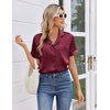 image:imageEkouaer Women Satin Pajama Sets Cute Print Silk Pjs Shorts Sets S4XLWine Red