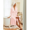 image:imageEkouaer Women Silk Robes Long Satin Bridesmaid Bathrobe Soft Pink Bath Robe