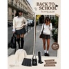 image:imageEkouaer Womens Cable Knit V Neck Sweater Long Sleeve Fall Tops Clothes 2026Apricot