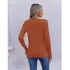 image:imageEkouaer Womens Cable Knit V Neck Sweater Long Sleeve Fall Tops Clothes 2026Caramel Color