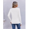image:imageEkouaer Womens Cable Knit V Neck Sweater Long Sleeve Fall Tops Clothes 2026Cream White