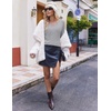 image:imageEkouaer Womens Cable Knit V Neck Sweater Long Sleeve Fall Tops Clothes 2026Light Grey