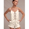 image:imageEkouaer Womens Satin Pajamas Sets Silk Cami Lingerie Pjs SleepwearBeige Cherry