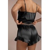 image:imageEkouaer Womens Satin Pajamas Sets Silk Cami Lingerie Pjs SleepwearBlack