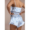 image:imageEkouaer Womens Satin Pajamas Sets Silk Cami Lingerie Pjs SleepwearBlue Bow