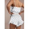 image:imageEkouaer Womens Satin Pajamas Sets Silk Cami Lingerie Pjs SleepwearBlue Bow Hydrangea