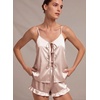 image:imageEkouaer Womens Satin Pajamas Sets Silk Cami Lingerie Pjs SleepwearChampagne