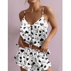 image:imageEkouaer Womens Satin Pajamas Sets Silk Cami Lingerie Pjs SleepwearCow