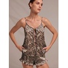 image:imageEkouaer Womens Satin Pajamas Sets Silk Cami Lingerie Pjs SleepwearLeopard