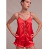 image:imageEkouaer Womens Satin Pajamas Sets Silk Cami Lingerie Pjs SleepwearRed