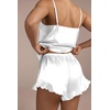 image:imageEkouaer Womens Satin Pajamas Sets Silk Cami Lingerie Pjs SleepwearWhite