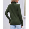 image:imageEkouaer Womens Turtleneck Sweater Long Sleeve 2026 Fall Winter Knitted TopArmy Green