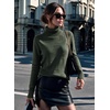 image:imageEkouaer Womens Turtleneck Sweater Long Sleeve 2026 Fall Winter Knitted TopArmy Green