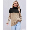 image:imageEkouaer Womens Turtleneck Sweater Long Sleeve 2026 Fall Winter Knitted TopBlack  Apricot