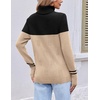image:imageEkouaer Womens Turtleneck Sweater Long Sleeve 2026 Fall Winter Knitted TopBlack  Apricot