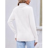 image:imageEkouaer Womens Turtleneck Sweater Long Sleeve 2026 Fall Winter Knitted TopCream White