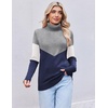 image:imageEkouaer Womens Turtleneck Sweater Long Sleeve 2026 Fall Winter Knitted TopGrey  Navy
