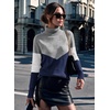 image:imageEkouaer Womens Turtleneck Sweater Long Sleeve 2026 Fall Winter Knitted TopGrey  Navy