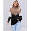 image:imageEkouaer Womens Turtleneck Sweater Long Sleeve 2026 Fall Winter Knitted TopKhaki  Black