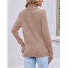 image:imageEkouaer Womens Turtleneck Sweater Long Sleeve 2026 Fall Winter Knitted TopKhaki