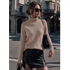 image:imageEkouaer Womens Turtleneck Sweater Long Sleeve 2026 Fall Winter Knitted TopKhaki