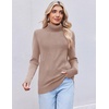 image:imageEkouaer Womens Turtleneck Sweater Long Sleeve 2026 Fall Winter Knitted TopKhaki