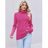 image:imageEkouaer Womens Turtleneck Sweater Long Sleeve 2026 Fall Winter Knitted TopPeach Pink